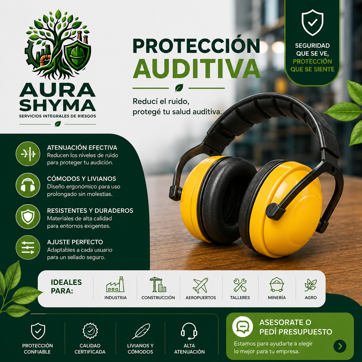 Protección auditiva Aura Shyma